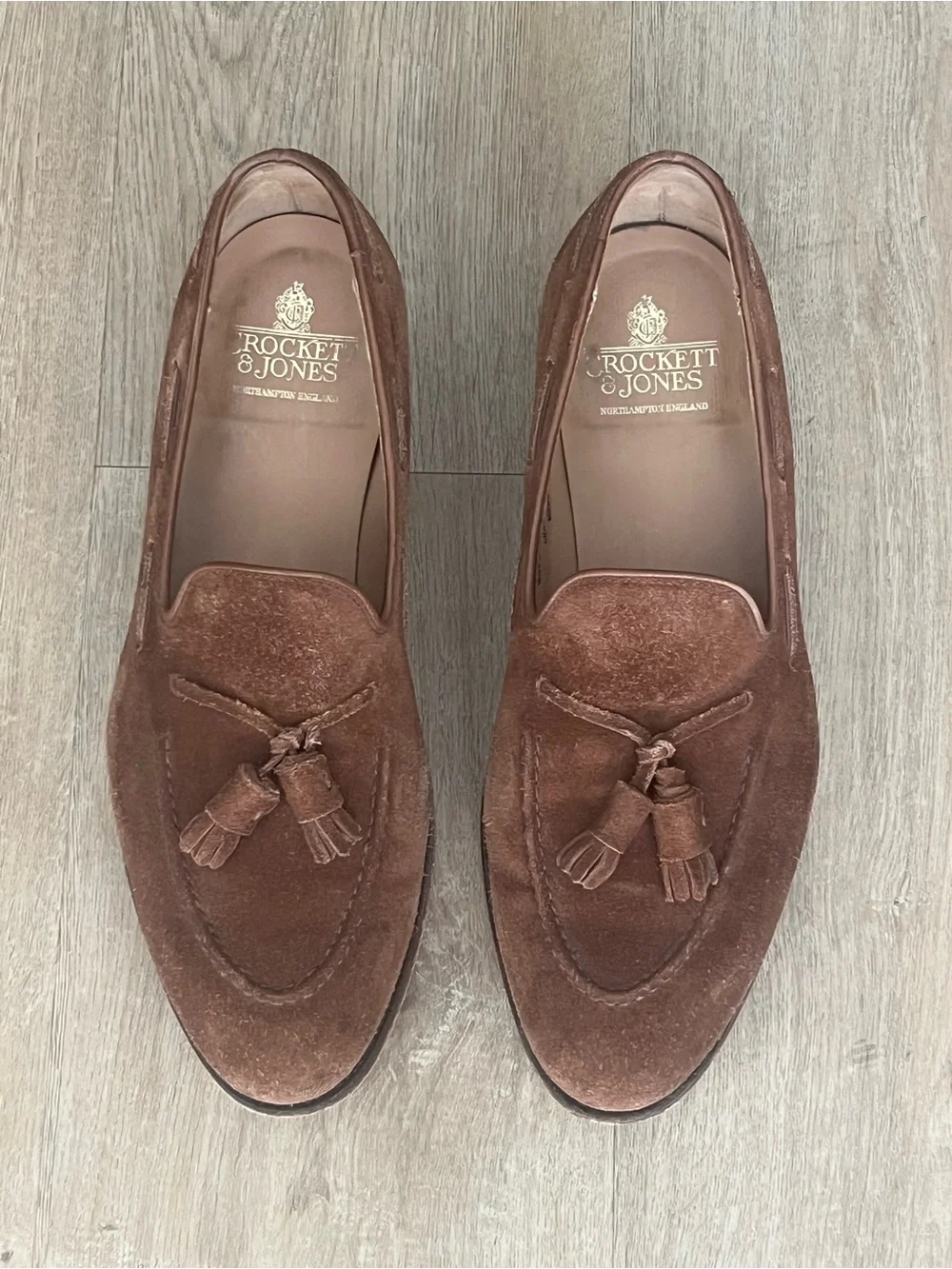 CAVENDISH Cockett & Jones Polo Brown Calf Suede Tassel Loafers